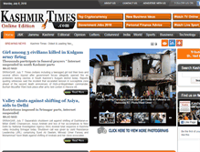 Tablet Screenshot of kashmirtimes.com